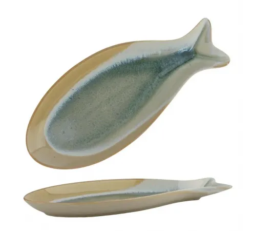 Блюдо овальное 41,5*18 см h3,5 см Рыба Blue Fish Frutti di Mare P.L. [1]