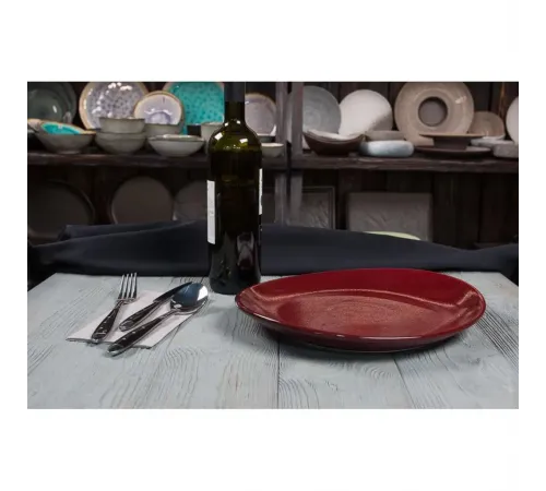 Блюдо овальное 30*26,5*2,8 см Evolution Dark Red P.L. Proff Cuisine [1]