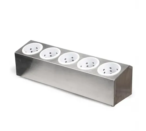 Контейнер для столовых приборов 5 отд., нерж.+ пластик 63*16*17 см P.L. Proff Cuisine