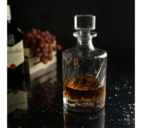 Графин 0,9 л штоф с крышкой Prestige h22,7 см d 11 см стекло P.L. - BarWare [1]