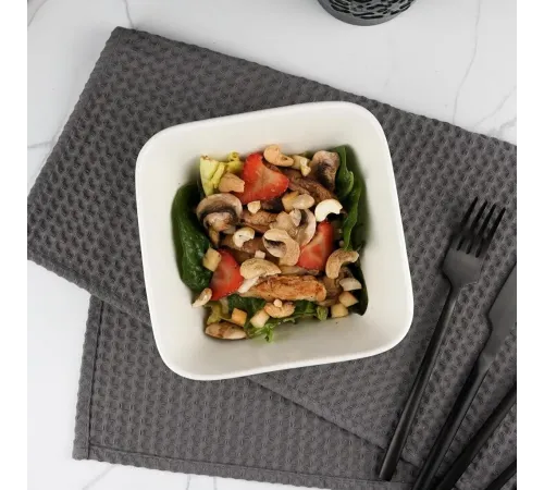 Салатник 550 мл 16*16 см квадратный белый фарфор P.L. Proff Cuisine [6]