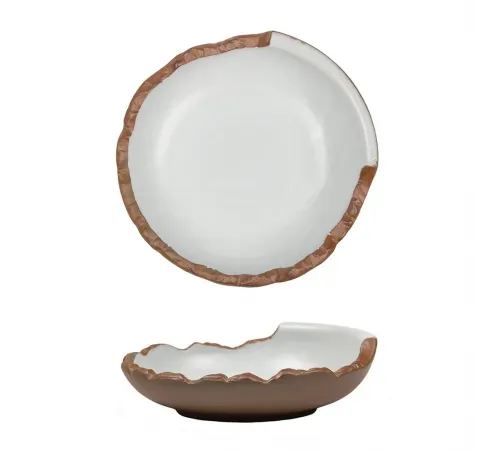 Салатник 650 мл d 22,5 см h6,5 см Crush White Matt New Taiga P.L. [1]