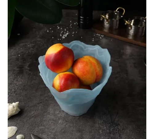 Салатник 800 мл d 16 см h13 см Blue Sunset конус матовое стекло P.L. Proff Cuisine [4]