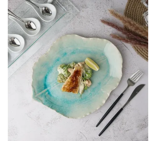 Блюдо для подачи 30,5*25 см h3 см Blue Frutti di Mare P.L. [1]
