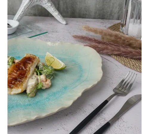 Блюдо для подачи 30,5*25 см h3 см Blue Frutti di Mare P.L. [1]
