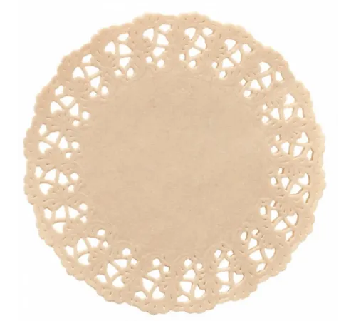 Салфетка ажурная натуральная, крафт d 16,5 см, 250 шт/уп, Garcia de PouИспания