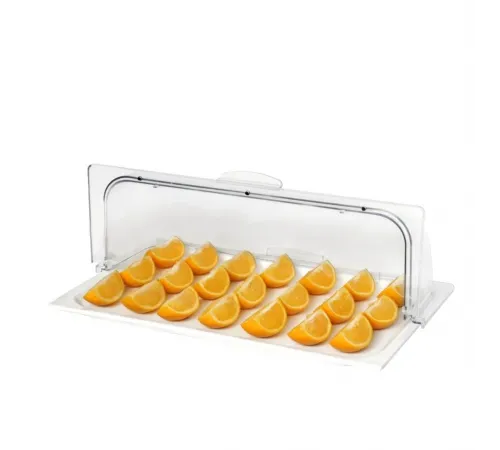 Поднос для выкладки 53*32,5*19 см фарфор с пласт. Roll-top крышкой SUNNEX