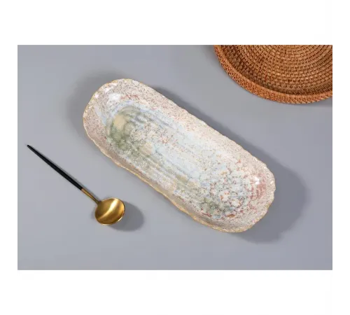 Блюдо овальное 34*14,5 см h3,5 см Gray Pearl Frutti di Mare P.L. [1]