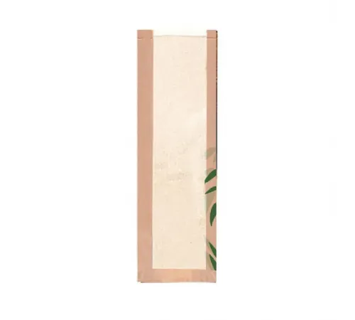 Пакет Feel Green для хлеба с окном 14+4*48 см, крафт-бумага, 250 шт/уп, Garcia de Pou