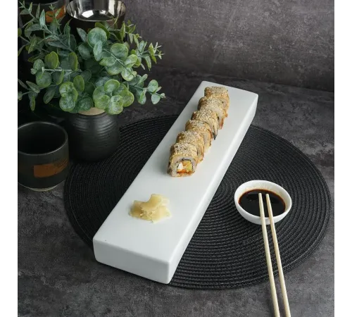 Блюдо прямоугольное 41*10 см h4 см White Matt Panasia P.L. Proff Cuisine [1]