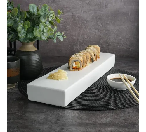 Блюдо прямоугольное 41*10 см h4 см White Matt Panasia P.L. Proff Cuisine [1]