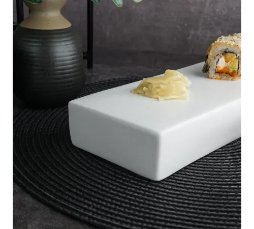 Блюдо прямоугольное 41*10 см h4 см White Matt Panasia P.L. Proff Cuisine [1]