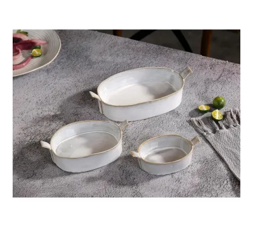 Блюдо овальное 15*8 см h4 см 200 мл Gray Oval Bucket с ручками Frutti di Mare P.L. [1]