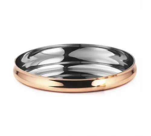 Блюдо круглое d 33 h3 см для подачи Copper нерж. медь P.L. Proff Cuisine