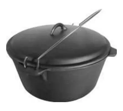 Казан котел  8 л чугун с крышкой черный ИНДУКЦИЯ P.L. Proff Cuisine