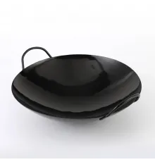 Сковорода Вок (WOK) 30 см с двумя ручками черная сталь ИНДУКЦИЯ P.L. Proff Cuisine
