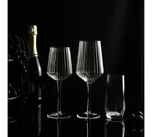 Бокал для вина 355 мл "Streak Optical" d 7,8 см h22 см P.L. - BarWare [6]