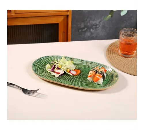 Блюдо овальное 33*17 см h2 см Green Frutti di Mare P.L. [1]