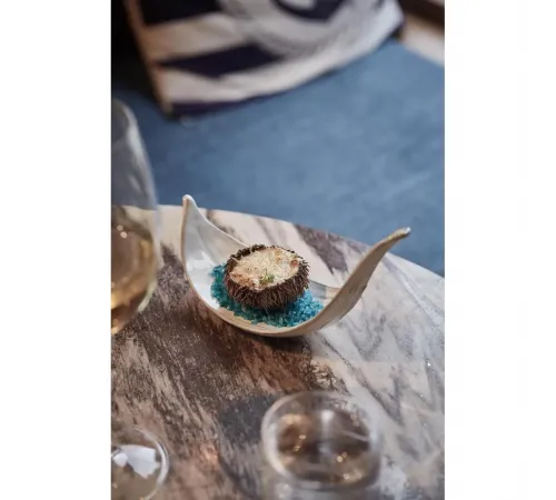 Блюдо для подачи 22*7,5 см h13 см Gray Leaf Frutti di Mare P.L. [1]
