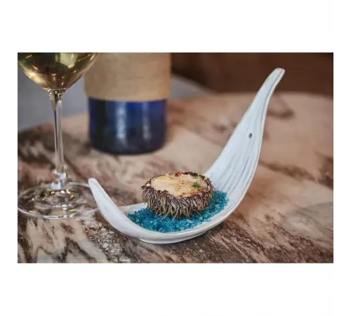 Блюдо для подачи 22*7,5 см h13 см Gray Leaf Frutti di Mare P.L. [1]