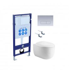 SET AQUATEK АЛЬТАИР-014 4в1 (рама AQUATEK Standard INS-0000012 + крепеж KKI-0000002 + клавиша KDI-0000014 + унитаз АЛЬТАИР AQ1980-00 с тонким сиденьем soft-close)