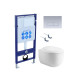 SET AQUATEK АЛЬТАИР-014 4в1 (рама AQUATEK Standard INS-0000012 + крепеж KKI-0000002 + клавиша KDI-0000014 + унитаз АЛЬТАИР AQ1980-00 с тонким сиденьем soft-close)