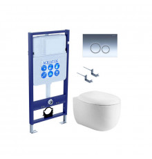 SET AQUATEK АЛЬТАИР-018 4в1 (рама AQUATEK Standard INS-0000012 + крепеж KKI-0000002 + клавиша KDI-0000018 + унитаз АЛЬТАИР AQ1980-00 с тонким сиденьем soft-close)