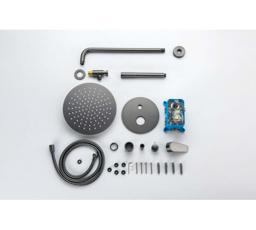Set 3 в 1 душевой комплект AQUATEK, оружейная сталь AQ1172BGM Бетта