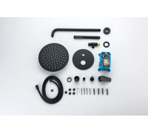 Set 3 в 1 душевой комплект AQUATEK, матовый черный AQ1172MB Бетта