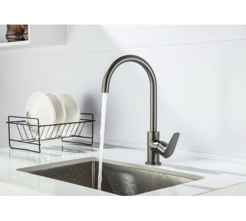 Смеситель для кухни AQUATEK, оружейная сталь AQ1182BGM Бетта