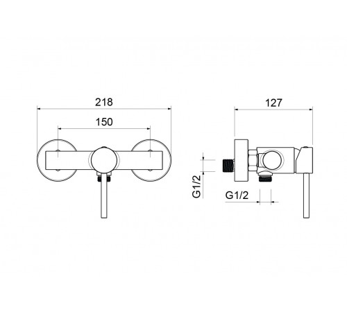 Комплект для душа Aquatek Европа AQ1332CR 2 в 1 AQ1360CR+AQ2012CR