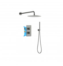 Set 3 в 1 душевой комплект AQUATEK, оружейная сталь AQ1376BGM Европа