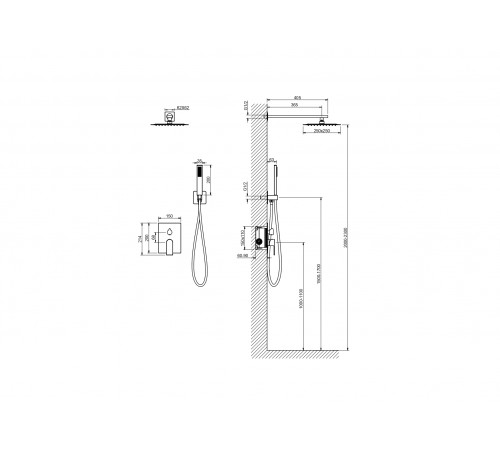 Set 3 в 1 душевой комплект AQUATEK AQ1472CR Лира