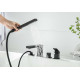 Смеситель на борт ванны на 4 отв. AQUATEK, матовый черный AQ1648MB Либра