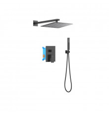 Set 3 в 1 душевой комплект AQUATEK, матовый черный AQ1672MB Либра
