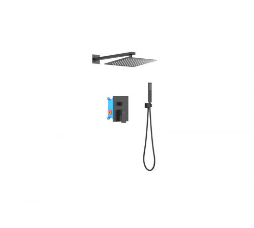 Set 3 в 1 душевой комплект AQUATEK, матовый черный AQ1672MB Либра