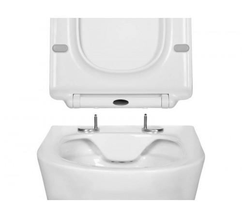 Унитаз подвесной безободковый Aquatek АЛЬФА AQ1910-00 520*370*330  с сиденьем Soft Close