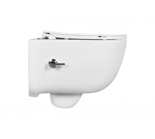 Унитаз подвесной с функцией биде безободковый фарфоровый AQUATEK ДИВА AQ2012B-00 510*350*360 мм
