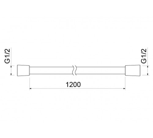 Шланг для душа 120 см ПВХ AQUATEK AQ2104BGM