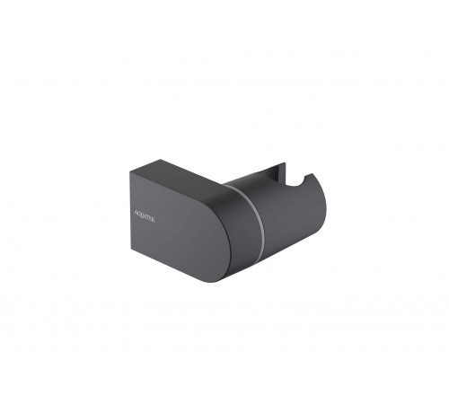 Держатель ручного душа AQUATEK, матовый черный AQ2406MB