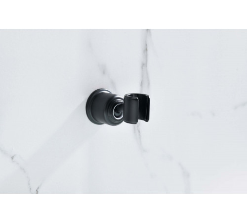 Держатель ручного душа AQUATEK, матовый черный AQ2407MB Классик