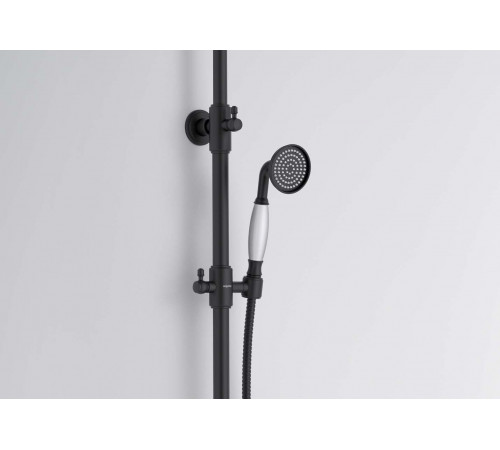 Термостатическая душевая система AQUATEK, матовый черный AQ2563MB Классик