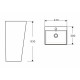 Умывальник пьедестальный Aquatek Optima Square 440x380x835
