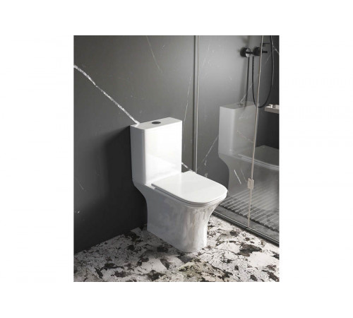 Унитаз напольный, безободковый Aquatek Optima Square 650x340x790