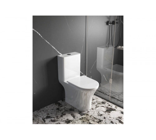 Унитаз напольный, безободковый Aquatek Optima 650x340x790