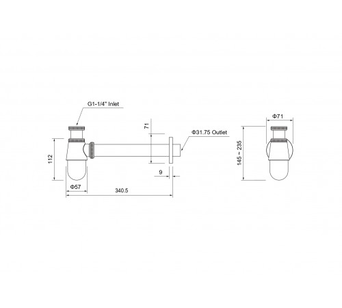 Сифон AQUATEK AQ6014CR