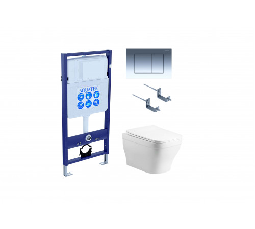 Set AQUATEK АМАДЕО cm (рама AQUATEK Standard INS-0000012 с звукоиз.прокладкой + крепеж KKI-0000002 + кнопка KDI-0000010 + унитаз АМАДЕО AQ1180-00 с крышкой-сиденьем soft-close)