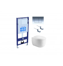 Set AQUATEK АЛЬТАИР (рама AQUATEK Standard INS-0000012 с звукоиз.прокладкой + крепеж KKI-0000002 + кнопка KDI-0000010 + унитаз АЛЬТАИР AQ1980-00 с крышкой-сиденьем soft-close)