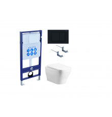 Set AQUATEK АМАДЕО cm (рама AQUATEK Standard INS-0000012 с звукоиз.прокладкой + крепеж KKI-0000002 + кнопка KDI-0000012 + унитаз АМАДЕО AQ1180-00 с крышкой-сиденьем soft-close)