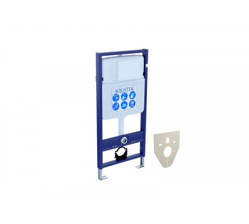 Set AQUATEK АМАДЕО cm (рама AQUATEK Standard INS-0000012 с звукоиз.прокладкой + крепеж KKI-0000002 + кнопка KDI-0000010 + унитаз АМАДЕО AQ1180-00 с крышкой-сиденьем soft-close)